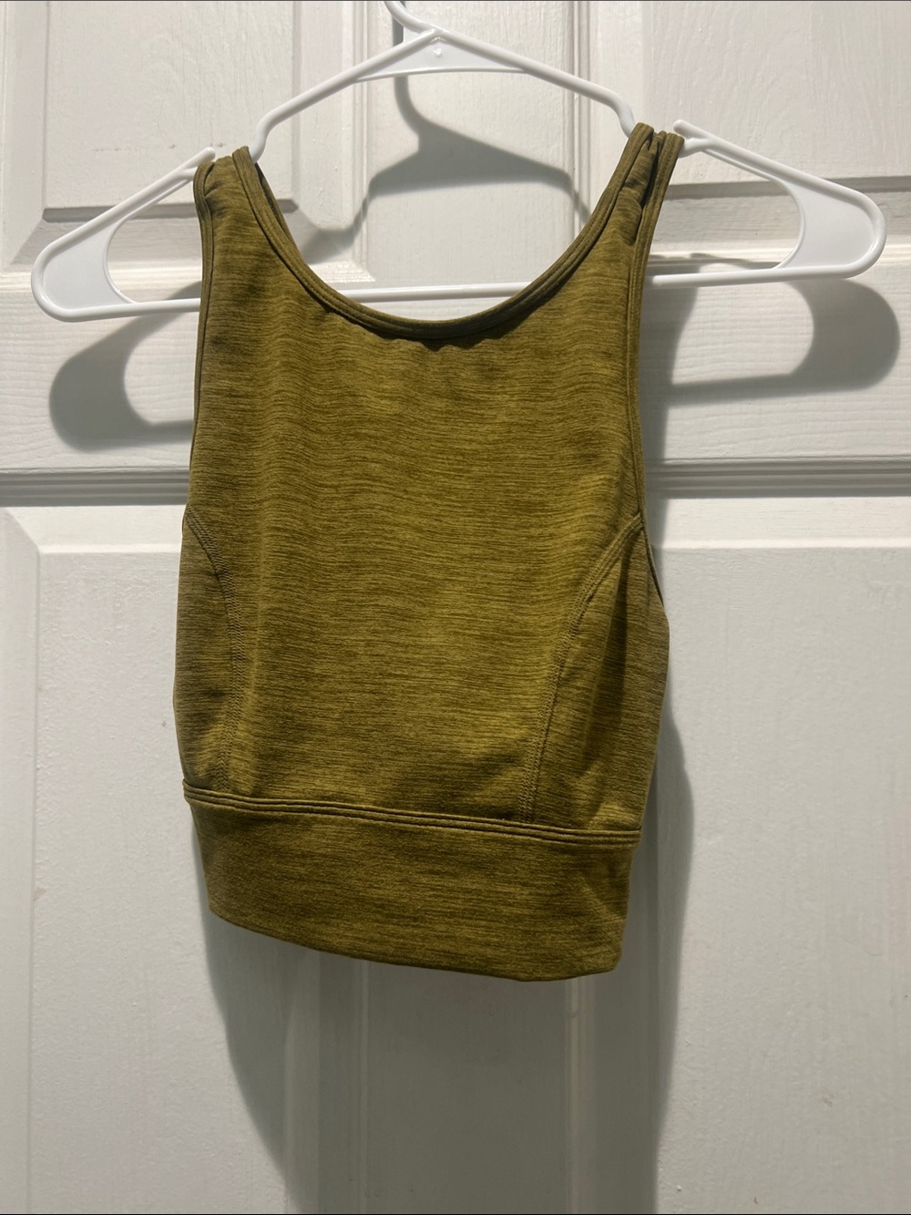 JoyLab Olive Cropped High-Neck Sports Bra